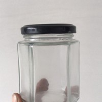 180ml麻辣酱玻璃瓶,徐州生产六棱玻璃蜂蜜瓶