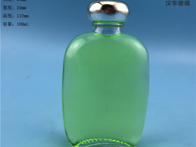 热销100ml蘑菇盖长方形玻璃酒瓶,空玻璃酒瓶生产商