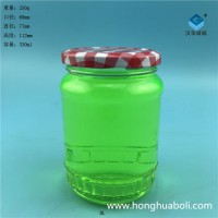 热销330ml大口麻辣酱玻璃瓶果酱玻璃瓶生产商