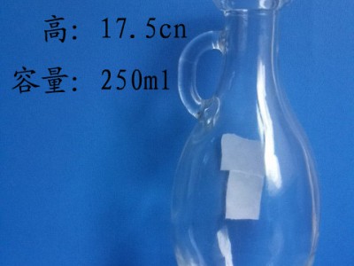 热销250ml鸭嘴玻璃油壶出口玻璃油瓶生产商