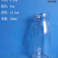 250ml压盖酸奶玻璃瓶牛奶玻璃瓶批发