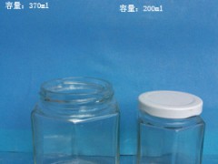 徐州生产六棱蜂蜜玻璃瓶热销玻璃果酱瓶