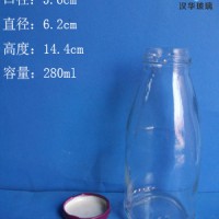 厂家直销280ml果汁玻璃瓶徐州玻璃饮料瓶生产商