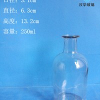 热销250ml透明小口试剂玻璃瓶