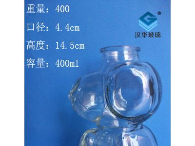 徐州生产400ml小狗许愿玻璃瓶工艺玻璃瓶批发