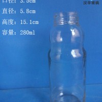徐州生产280ml果汁玻璃瓶饮料玻璃瓶批发