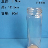 90ml圆形玻璃调料瓶,徐州调味玻璃瓶批发