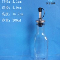 批发200ml方形麻油玻璃瓶,徐州橄榄油玻璃瓶批发