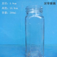 厂家直销280ml方形玻璃蜂蜜瓶价格