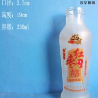 厂家直销330ml烤花玻璃饮料瓶果汁玻璃瓶价格