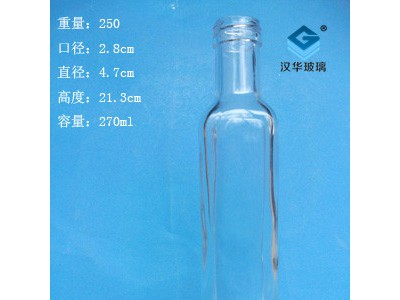 厂家直销250ml方形橄榄油玻璃瓶,玻璃油瓶生产厂家