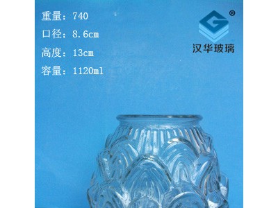 徐州生产1100ml莲花玻璃烛台,工艺玻璃烛台生产厂家