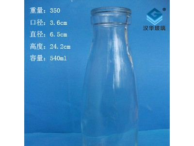 徐州生产500ml压盖牛奶玻璃瓶酸奶玻璃瓶生产厂家