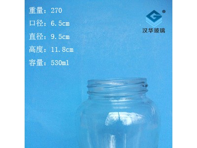 徐州生产500ml大肚玻璃罐头瓶厂家直销罐头玻璃瓶