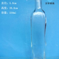 热销一斤装橄榄油玻璃瓶,厂家直销500ml方形玻璃橄榄油瓶