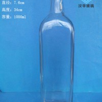 1000ml方形橄榄油玻璃瓶生产厂家