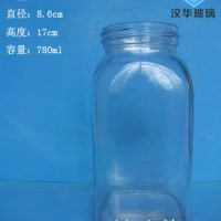 徐州生产780ml方形蜂蜜玻璃瓶