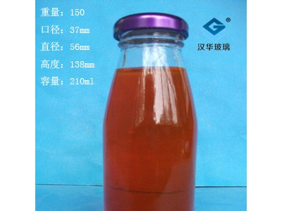 热销200ml果汁玻璃瓶价格,厂家直销玻璃饮料瓶