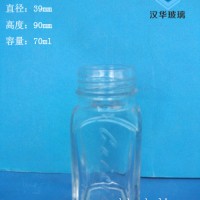 徐州生产70ml方形胡椒粉玻璃瓶,调料玻璃瓶批发价格