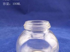 徐州生产100ml扁鼓玻璃调味瓶,胡椒粉玻璃瓶批发