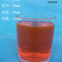 厂家直销220ml玻璃蜡烛杯,工艺玻璃烛台批发