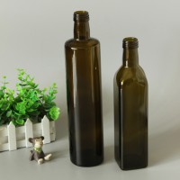 厂家直销750ml茶色方形橄榄油玻璃瓶