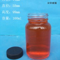 厂家直销150ml透明玻璃枇杷膏瓶