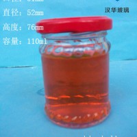徐州生产100ml花边玻璃酱菜瓶辣椒酱玻璃瓶批发