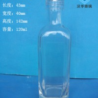 徐州生产100ml长方形透明玻璃橄榄油瓶