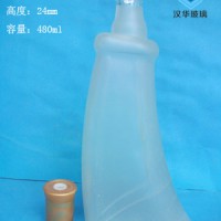 透明蒙砂玻璃酒瓶生产厂家