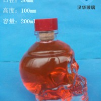 徐州生产200ml骷髅头玻璃瓶工艺玻璃瓶