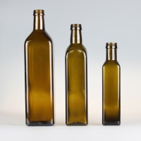 厂家直销250ml500ml750ml茶色方形玻璃橄榄油瓶