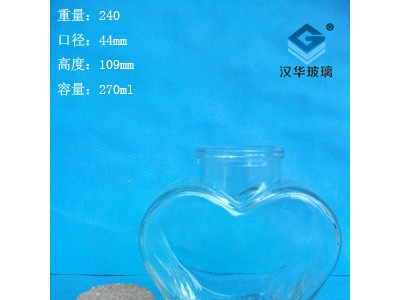 工艺玻璃瓶生产厂家心形许愿玻璃瓶