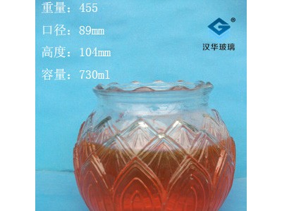 700ml莲花玻璃工艺蜡烛杯