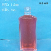 厂家直销50ml长方形透明玻璃风油精瓶