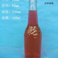 厂家直销350ml汽水玻璃瓶果汁瓶批发