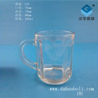 厂家直销200ml小马克玻璃杯出口玻璃水杯