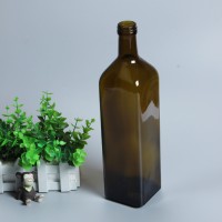 方形1000ml茶色玻璃橄榄油瓶