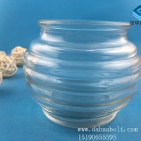 徐州生产300ml螺纹玻璃蜡烛罐价格