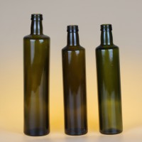 750ml圆形茶色玻璃橄榄油瓶生产