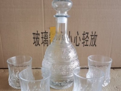 热销750ml果酒玻璃分装瓶伏特加玻璃酒瓶